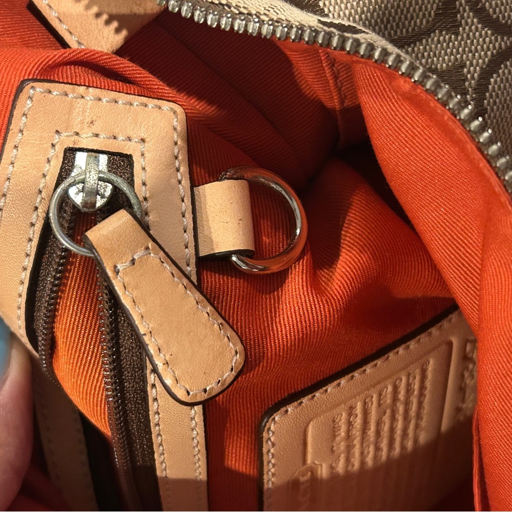 Genuine vintage COACH 6347 tan crossbody shoulder bag logo year 2003 - Picture 12 of 16